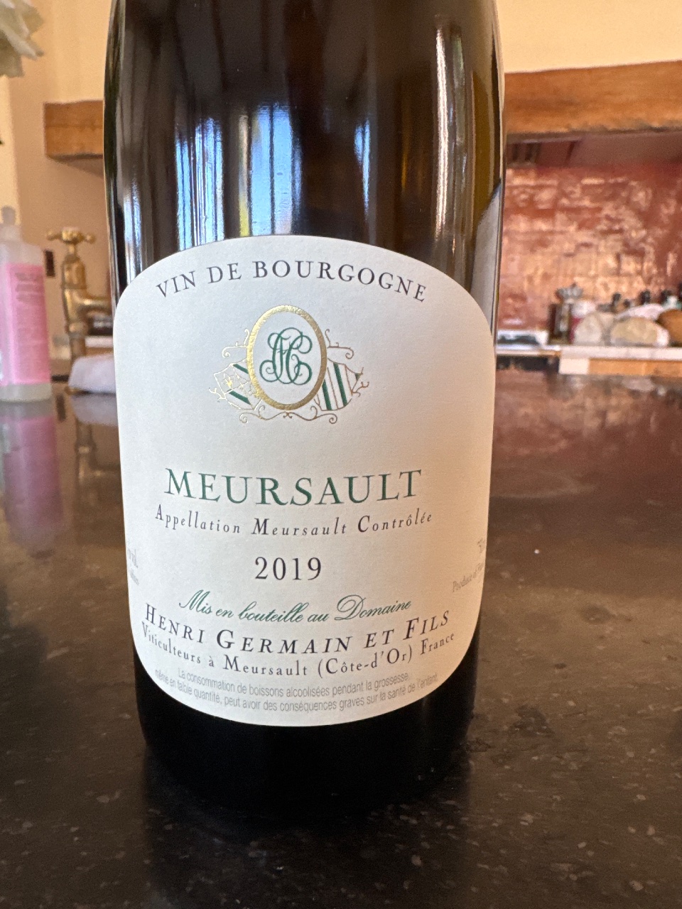 Henri Germain et Fils Meursault bottle label