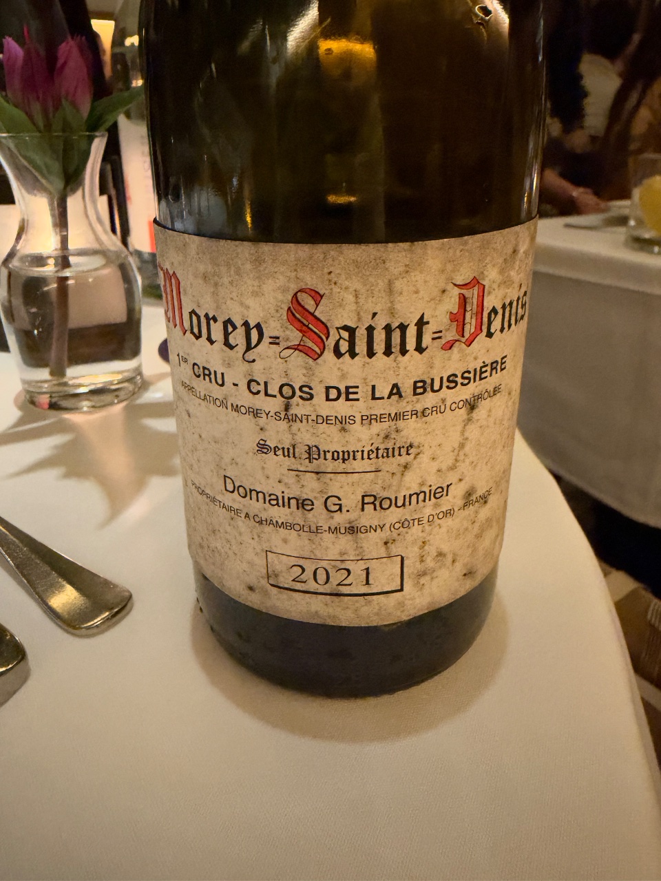 Domaine G. Roumier Morey-Saint-Denis 1er Cru Clos de la Bussière bottle label